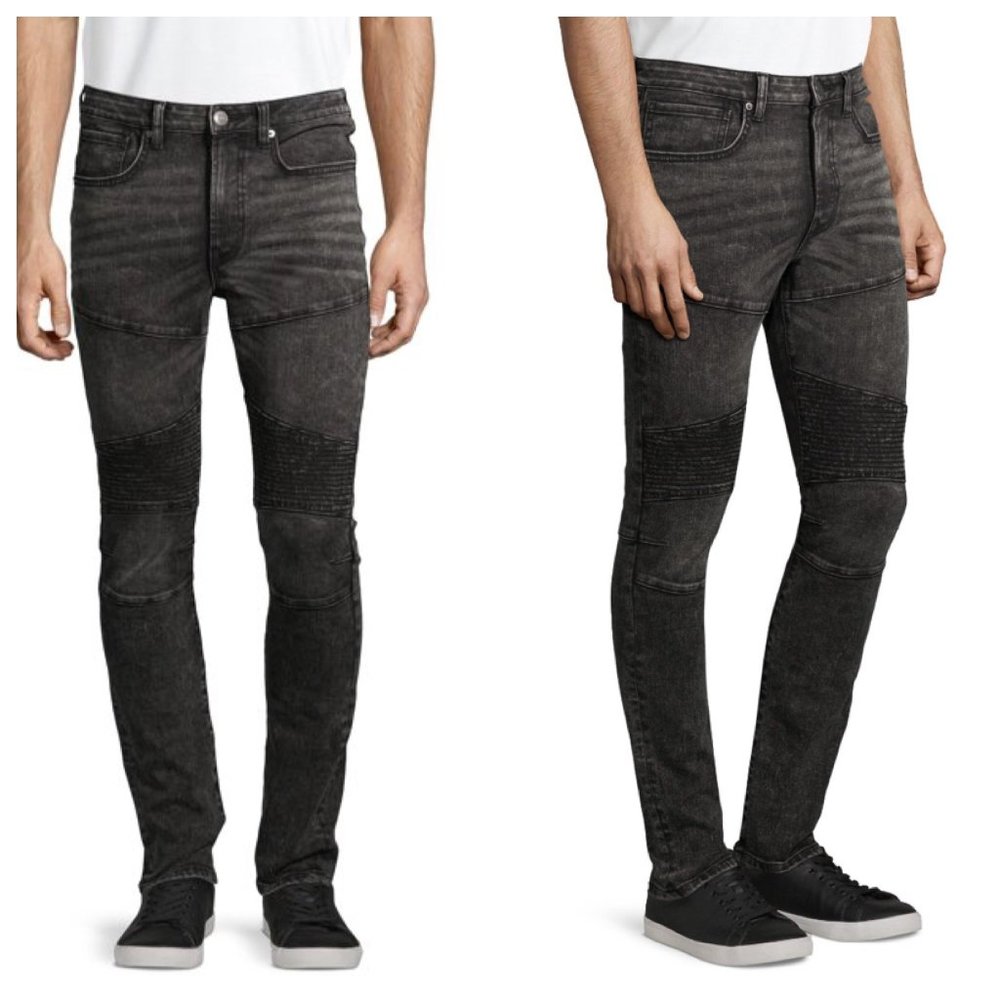 No Boundaries Black Acid Wash Moto Skinny Jeans Size 26x30